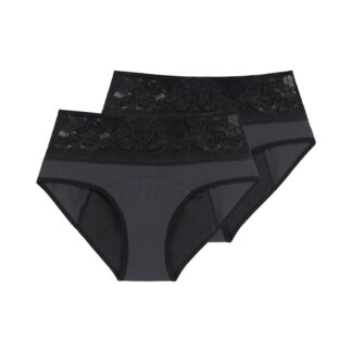 Комплект из двух менструальных трусов Eco Moon Lace XXL черный