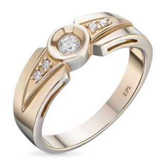 Кольцо из красного золота с бриллиантами э0201кц03081600 ЭПЛ Даймонд э0201к