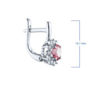 Серьги из белого золота э0912сг05210007_pink ЭПЛ Даймонд э0912сг05210007_pi 2050015317622 фото 2