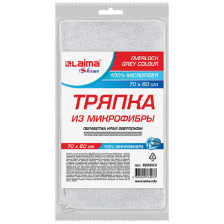 LAIMA Тряпка для мытья пола из микрофибры OVERLOCK GREY COLOUR HOME 1