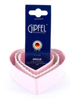 Набор из 3 формочек для выпечки Gipfel Amour 0319 7x8 см 6,5x6 см и 5x4,5 с