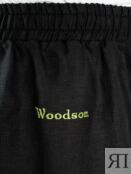 Комплект Банщика WoodSon чёрный лен с полосой (рубашка, брюки, р. 46-48)