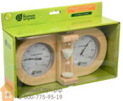 Термогигрометр для бани Банная станция с песочными часами (27х13.8х7.5 см)