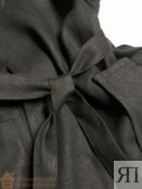 Халат для бани мужской Linen Steam Уголь (р.50-52, чёрный, 100% лён)