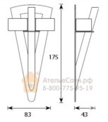 Светильник для сауны Cariitti TL-100 Факел (1545801, с деревянным стержнем)