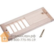 Вентиляционная решетка для бани и сауны с задвижкой (липа, 31.5х16.5 см)