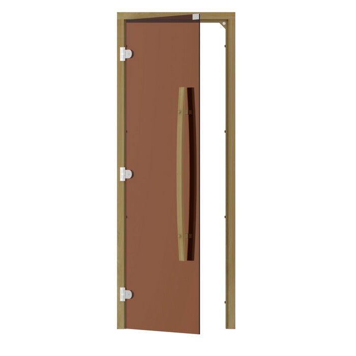 Дверь для бани Sawo 741-3SGD-L-1 (7х19, бронза, левая, без порога)