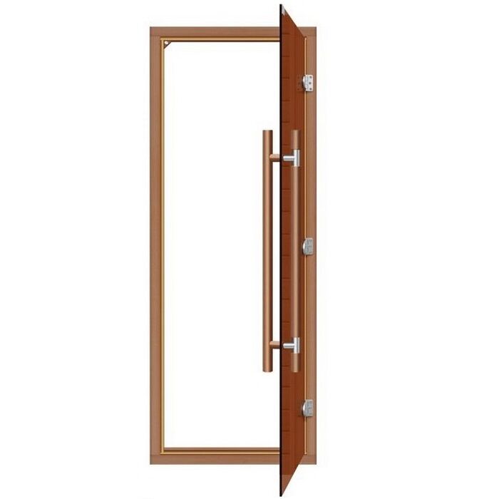 Дверь для бани Sawo 741-4SGD-3 (7х19, бронза, с порогом)