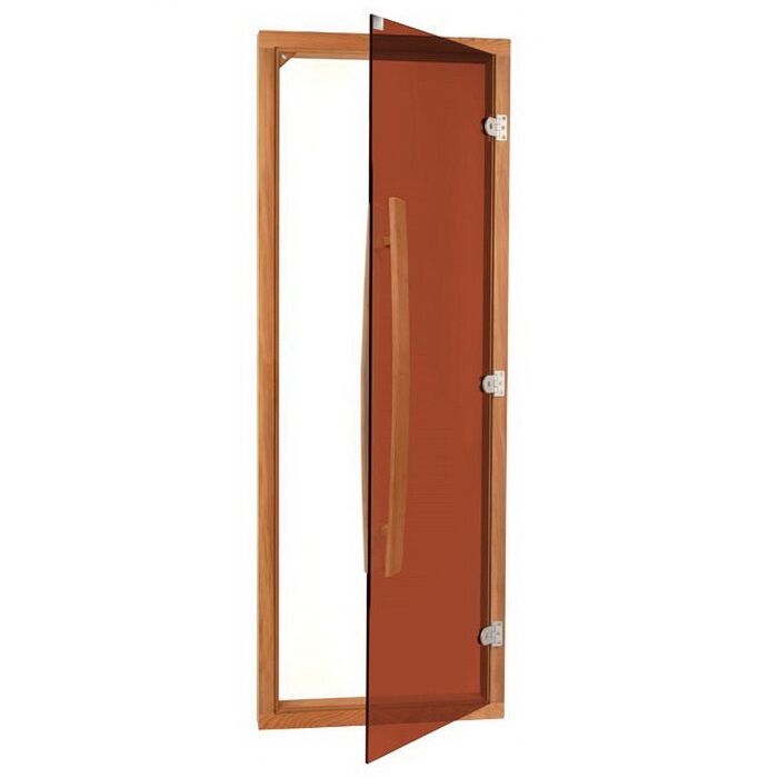 Дверь для бани Sawo 742-4SGD-1 (8х19, бронза, с вертикальной ручкой 558)