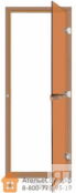 Дверь для сауны Sawo 730 4SGА (7х19, бронза, с порогом, осина)