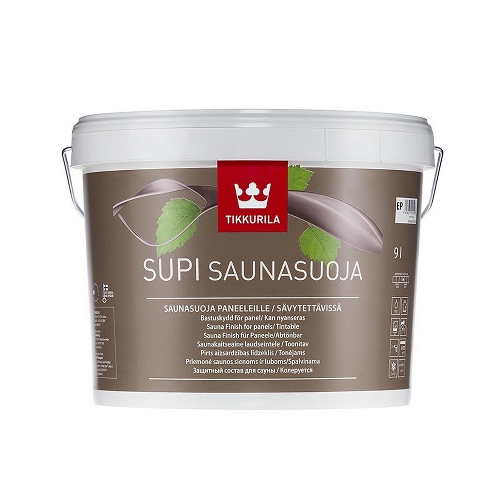 Защитный состав для бани и сауны Supi Saunasuoja EP (для стен сауны, 2.7 л)