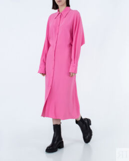 Платье рубашка Erika Cavallini розовое