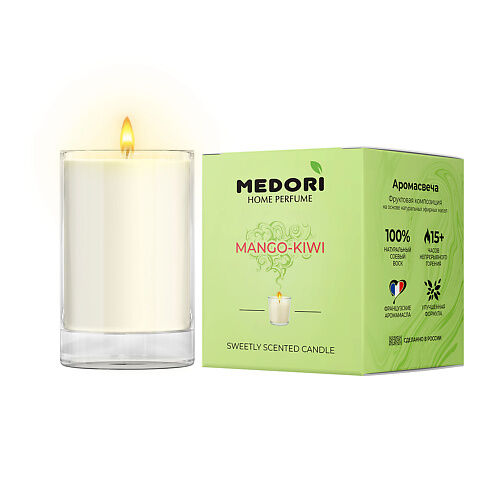 MEDORI Свеча ароматическая Mango & Kiwi 70 MPL234851 фото 1