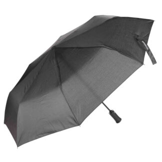 Зонт, 59 см, складной, автоматический, с фонариком, эпонж, черный, Ray ligh