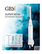 Медицинский дарсонваль для лица, тела и волос с 4 насадками Super Nova, Ges