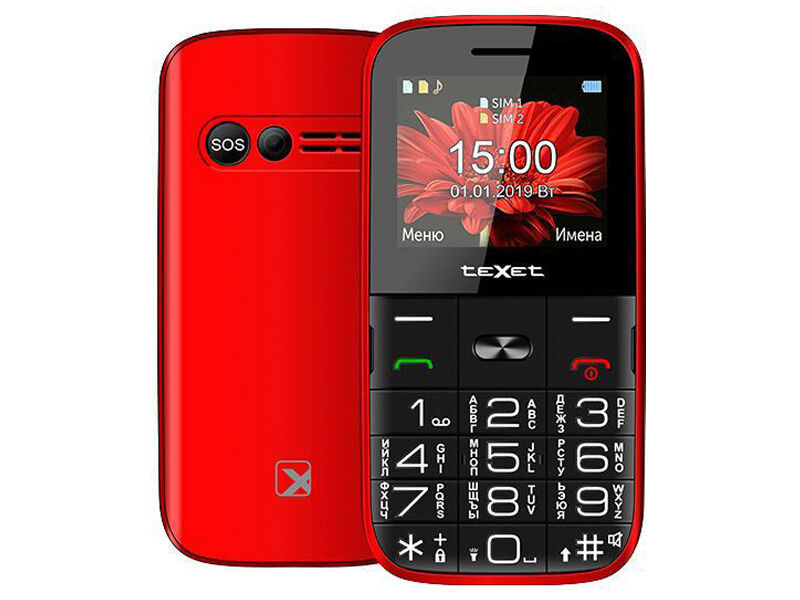 Сотовый телефон teXet TM-B227 Red фото 1