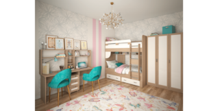 Комплект детской мебели OSTIN с двухъярусной кроватью