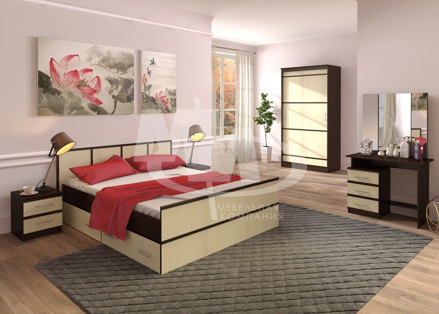 Комплект мебели для спальни Сакура Комплект-1