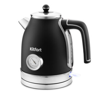 Чайник электрический Kitfort КТ-6102-1 черный с серебром Kitfort