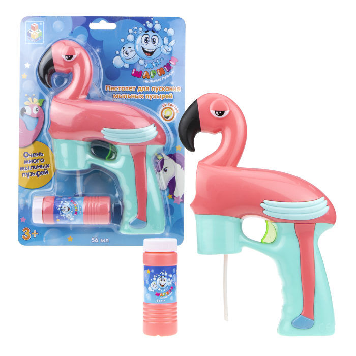 Мыльные пузыри 1TOY "Мы-Шарики! "Фламинго" (56мл.) 1toy Т17281 фото 1