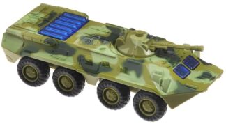 Машина "БТР 80" металлическая инерционная,свет,звук X600-H09078-R Технопарк