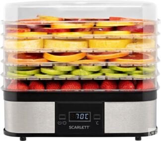 Сушилка для овощей и фруктов Scarlett SC-FD421T19 5 поддонов Scarlett