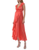 Красное платье с воланом Pietro Brunelli