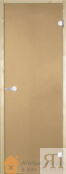 Дверь для сауны Harvia 8х19 (стеклянная, бронза, коробка осина), D81901H
