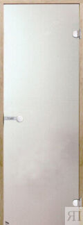 Дверь для сауны Harvia 9х19 (стеклянная, сатин, коробка осина), D91905H