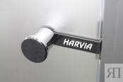 Дверь для сауны Harvia 7х19 (стеклянная, серая, коробка сосна), D71902М