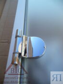 Дверь для турецкой парной Harvia 7х19 (стеклянная, сатин, коробка алюминий)