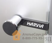 Дверь для турецкой парной Harvia 9х21 (стеклянная, сатин, коробка алюминий)