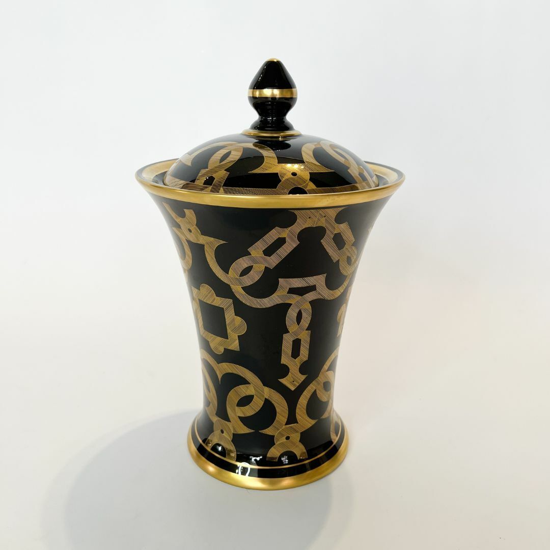 Фабрика "Le Porcellane" - ваза "Tarsia" золото.