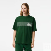 Мужская  футболка Lacoste с круглым вырезом из органического хлопка
