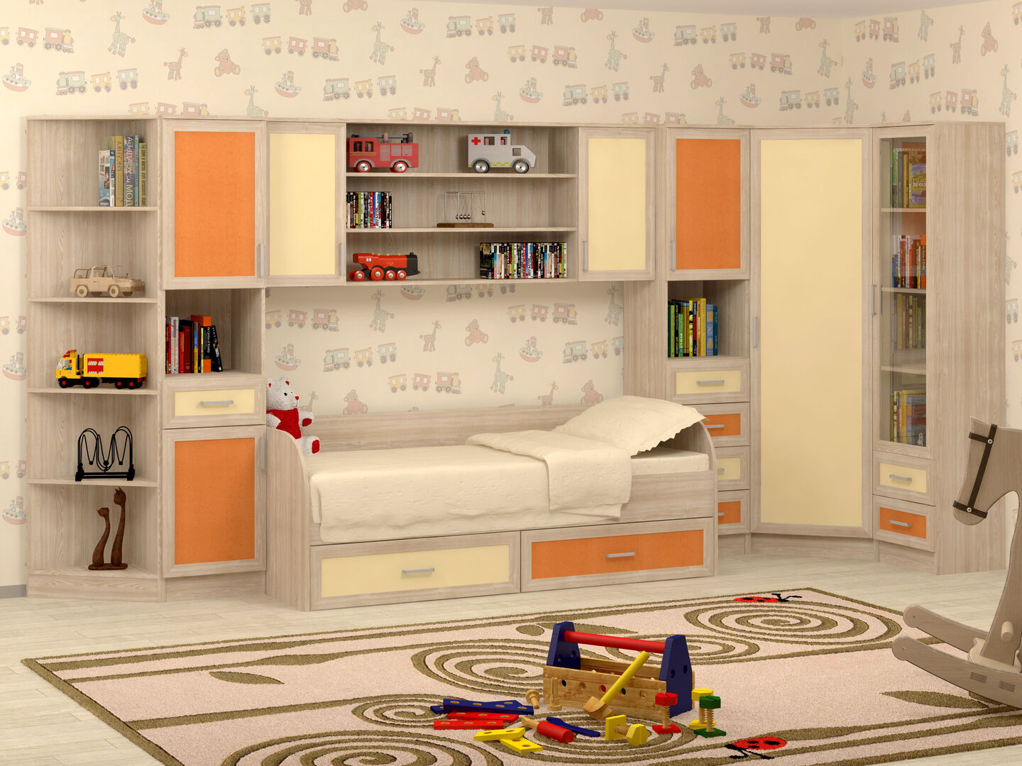 Модульная мебель для детской комнаты фабрики Стиль Гном-1