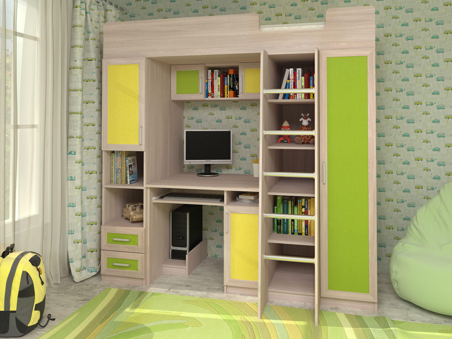Модульная мебель для детской комнаты фабрики Стиль Карлсон-2