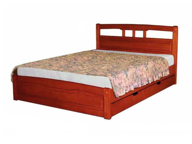 Кровать двуспальная из массива сосны фабрики Стиль Флирт-2