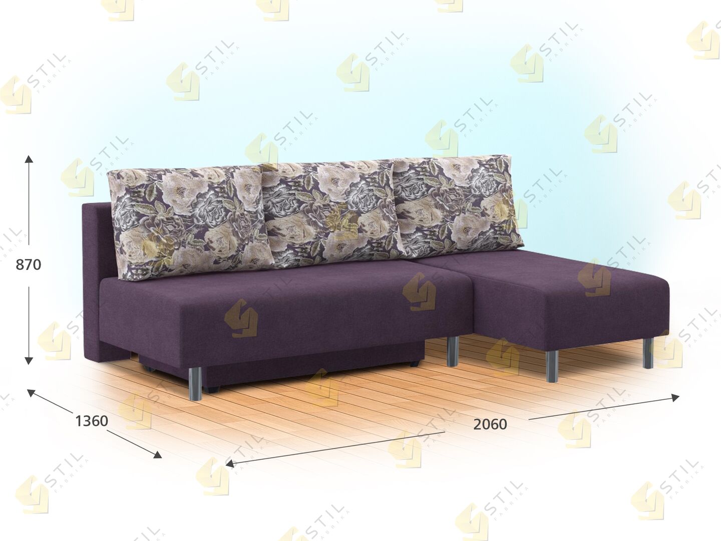 Угловой диван фабрики Стиль Бизе 206