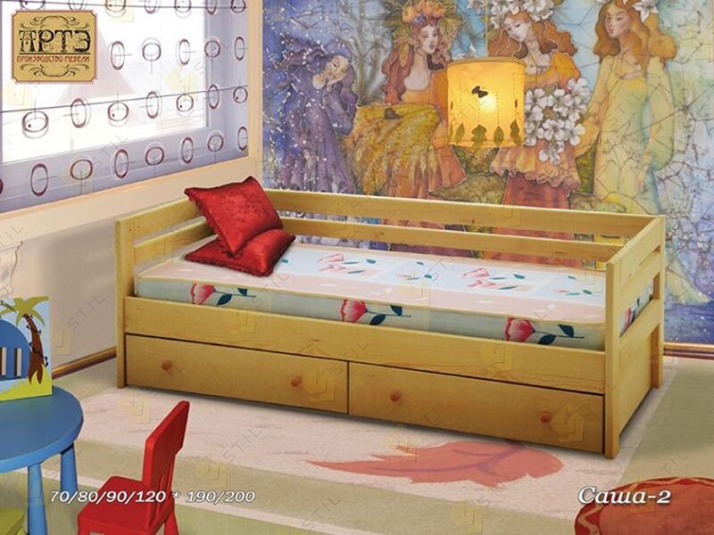 Кровать детская односпальная фабрики Стиль Саша-2