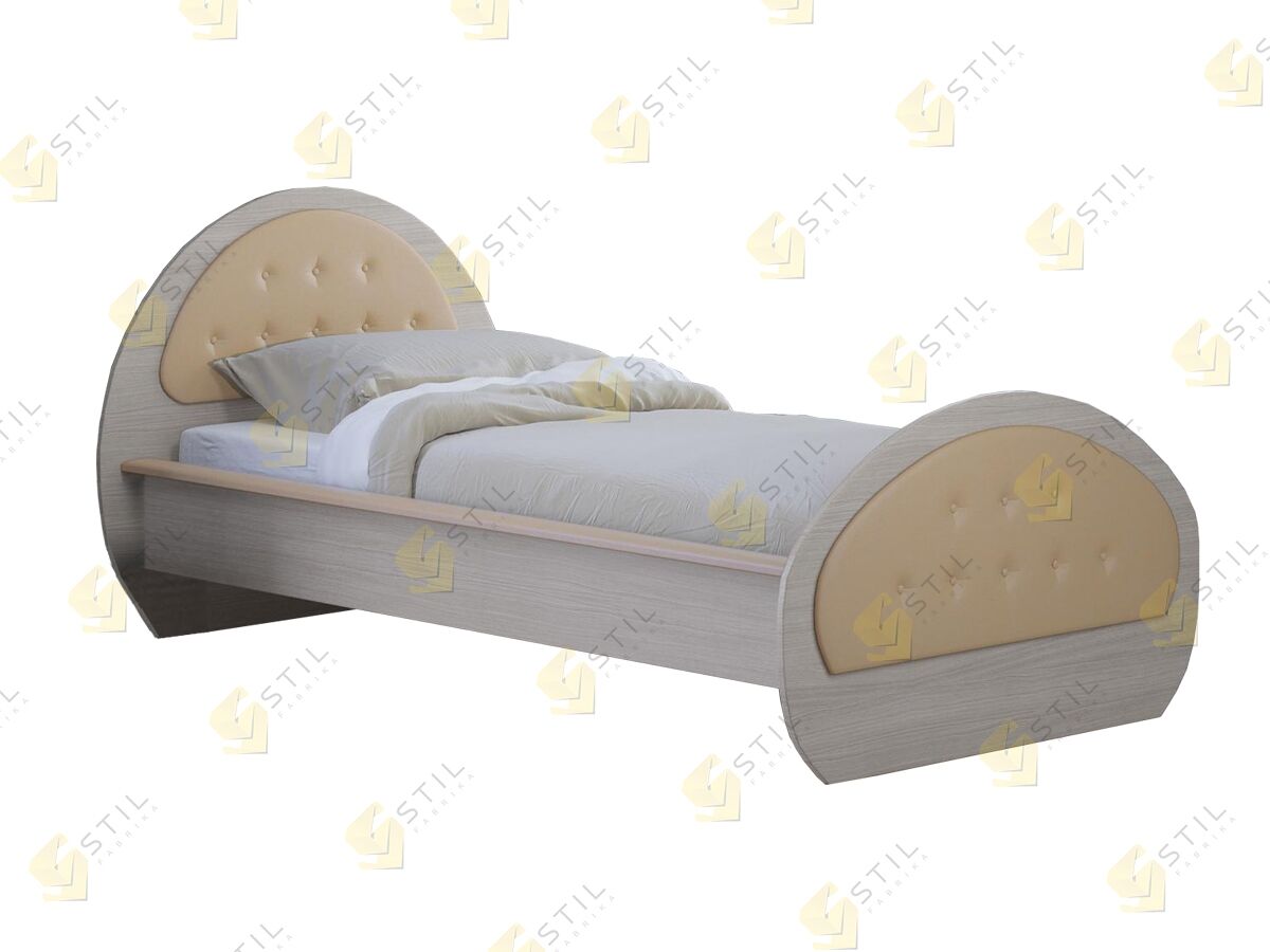 Кровать двуспальная с мягким изголовьем фабрики Стиль Клото