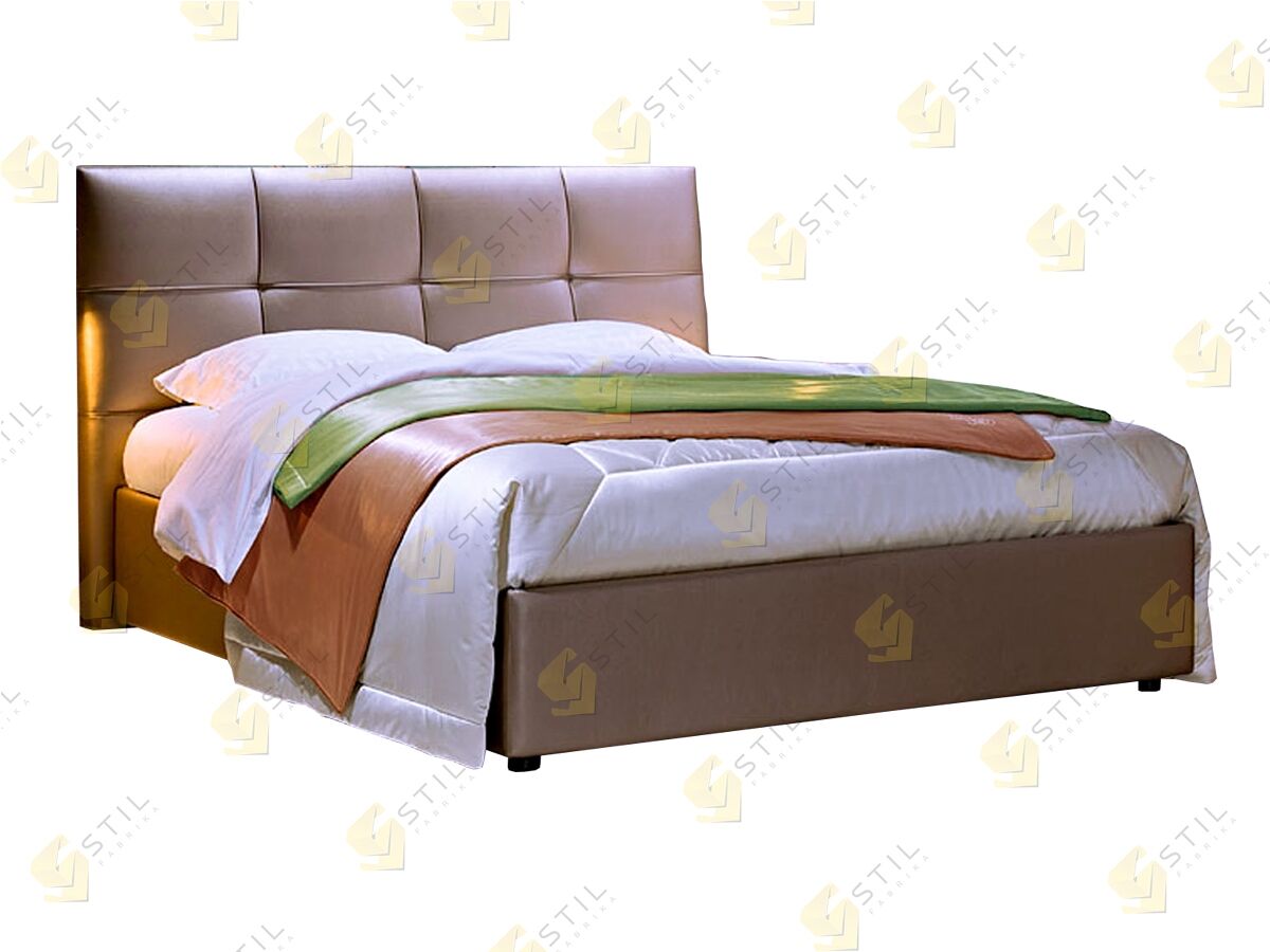Мягкая двуспальная кровать фабрики Стиль Клития