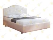 Кровать двуспальная с обивкой из экокожи фабрики Стиль Клемола