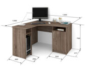 Угловой письменный стол для дома и офиса фабрики Стиль СПУ 6