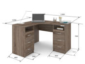 Угловой офисный компьютерный стол фабрики Стиль СПУ 5