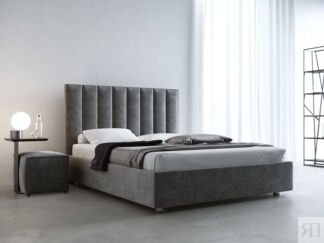 Кровать двуспальная с мягким изголовьем фабрики Стиль Эстепона 140