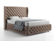 Кровать двуспальная с каретной стяжкой фабрики Стиль Ла-Рошель 160