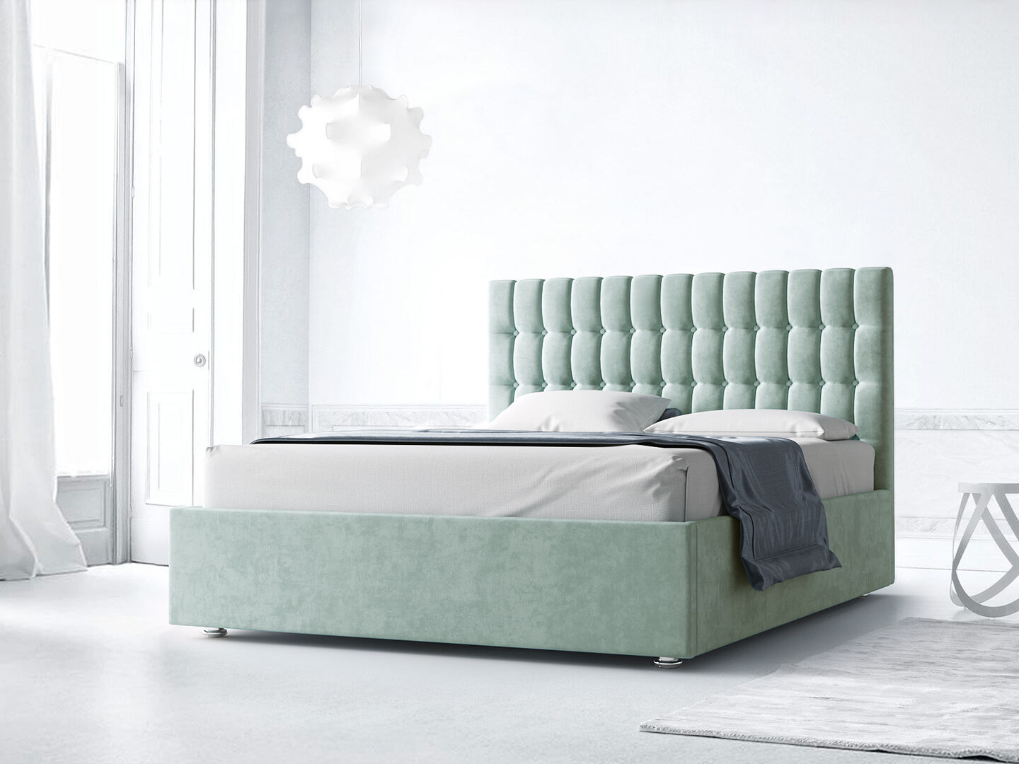 Кровать двуспальная с мягкой обивкой фабрики Стиль Эльмирия 140