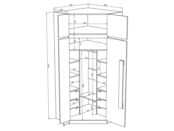 Угловой шкаф с антресолью фабрики Стиль Кантри Лайт У-13