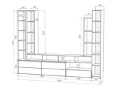 Стенка модульная в гостиную Фабрика Стиль Блэк Сити 3 s10128 фото 2