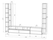 Стенка с МДФ-фасадами в гостиную фабрики Стиль Сити 15